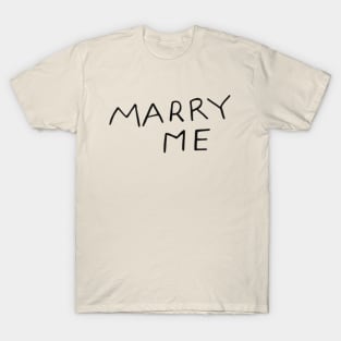 Marry Me moz smiths totp inspired chest scrawl style T-Shirt